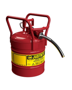 5 Gallon, 1" Metal Hose, Roll Bars, DOT Transport Steel Safety Can for Flammables, Type II, Accuflow™, Red - 7350130 5 Gallon, 1" Metal Hose, Roll Bars, DOT Transport Steel Safety Can for Flammables, Type II, Accuflow™, Red - 7350130