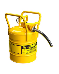 5 Gallon, 1" Metal Hose, Roll Bars, DOT Transport Steel Safety Can for Diesel, Type II, Accuflow™, Yellow - 7350230 5 Gallon, 1" Metal Hose, Roll Bars, DOT Transport Steel Safety Can for Diesel, Type II, Accuflow™, Yellow - 7350230