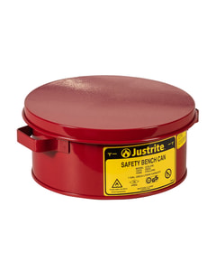 1 Gallon Steel Bench Can, with Perforated Dasher Plate, without Parts Basket, Red - 10375 1 Gallon Steel Bench Can, with Perforated Dasher Plate, without Parts Basket, Red - 10375