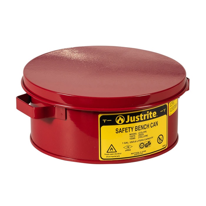 1 Gallon Steel Bench Can, with Perforated Dasher Plate, without Parts Basket - 10375 / 10385