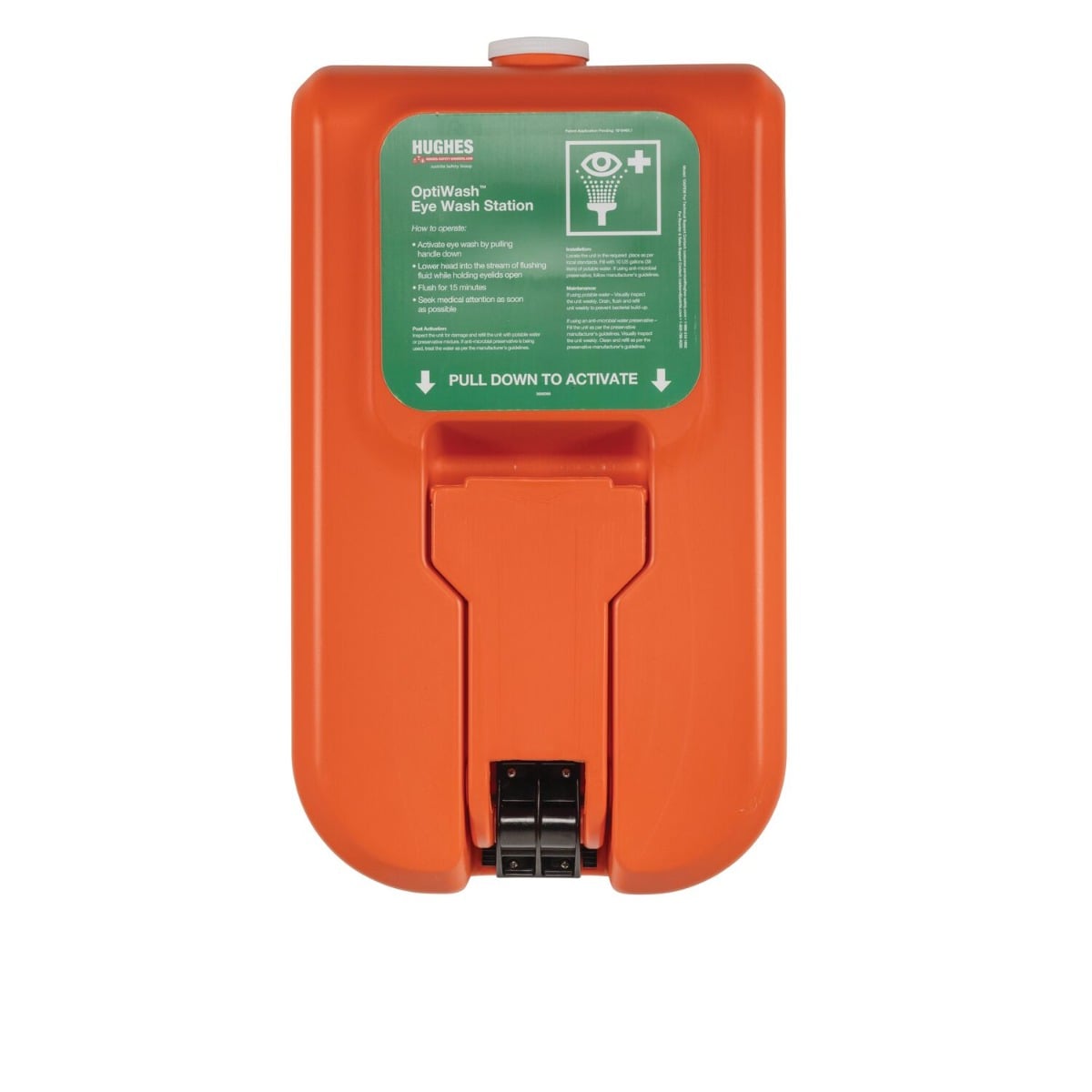 10 Gallon, Portable Self-Contained Hughes Eye Wash Station, Gravity-Fed - 10GFEW