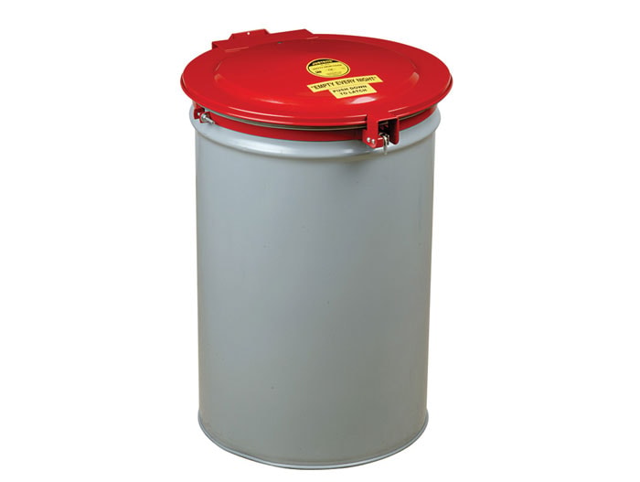 Drum Cover With Vent and Gasket for 55 Gallon Drum, Self-Latching, Steel, Red - 26753