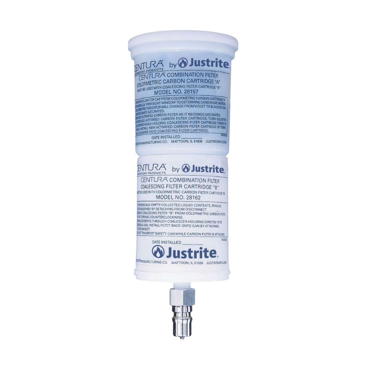 Coalescing/Carbon Filter With Disconnect, for HPLC Disposal Cans With Stainless Steel Disconnect - 28162