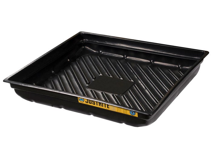 37.75"W x 34"D x 5.5"H, 23 Gallon Spill Capacity, Spill Tray for Indoor/Outdoor Use, EcoPolyBlend&trade;, Black - 28718