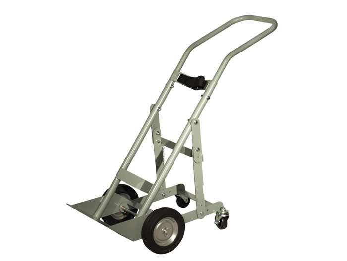 Single Cylinder Hand Truck, 8" Semi-Pneumatic Wheels, Rear Casters - 35004