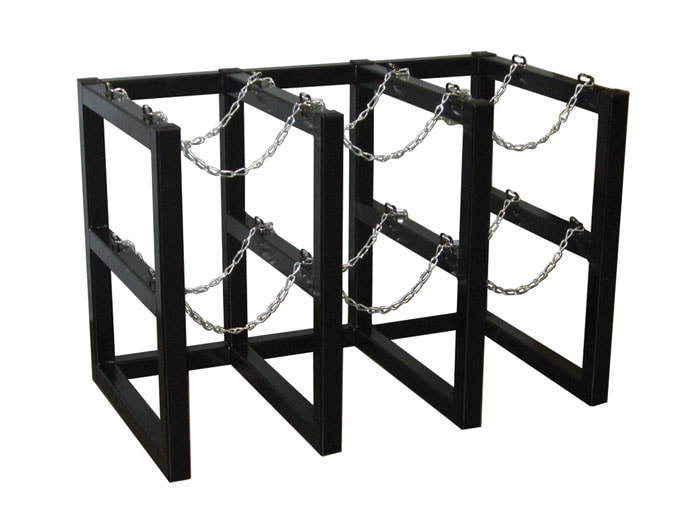 3 Wide by 2 Deep, Gas Cylinder Storage Rack, 6 Cylinder Capacity, Steel - 35128