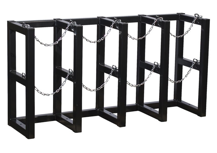 4 Wide by 1 Deep, Gas Cylinder Storage Rack, 4 Cylinder Capacity, Steel - 35144