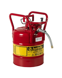 5 Gallon, 5/8" Metal Hose, Roll Bars, DOT Transport Steel Safety Can for Flammables, Type II, Accuflow™ - 7350110 / 7350210 5 Gallon, 5/8" Metal Hose, Roll Bars, DOT Transport Steel Safety Can for Flammables, Type II, Accuflow™ - 7350110 / 7350210