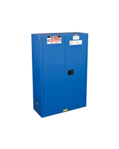 45 Gallon, 2 Shelf, 2 Doors, Self Close, Hazardous Material Cabinet, Sure-Grip® EX, Royal Blue - 864528 45 Gallon, 2 Shelf, 2 Doors, Self Close, Hazardous Material Cabinet, Sure-Grip® EX, Royal Blue - 864528