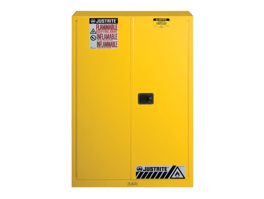 45 Gallon, 2 Shelves, 2 Doors, Manual Close, Flammable Cabinet, Sure-Grip&reg; EX, Yellow - 894500