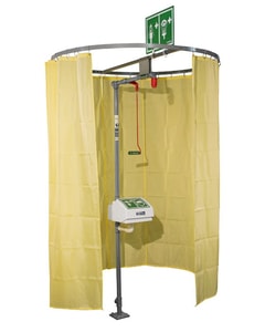 Hughes Safety Shower Modesty Curtain, Pipe-Mounted - CURTAIN-PM Hughes Safety Shower Modesty Curtain, Pipe-Mounted - CURTAIN-PM