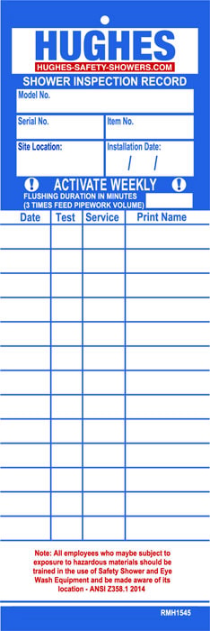 Equipment Inspection Record Cards - SERVICE-CARDS