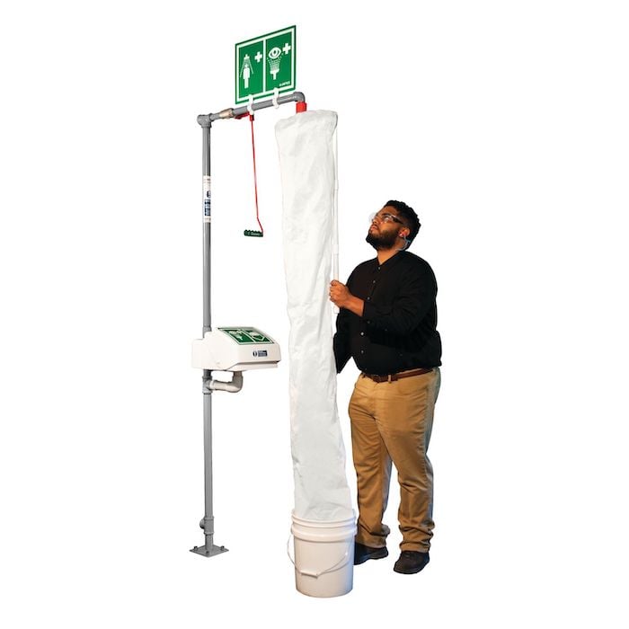 Hughes Safety Shower Test Kit, Bucket, Shower Sock - TEST-KIT