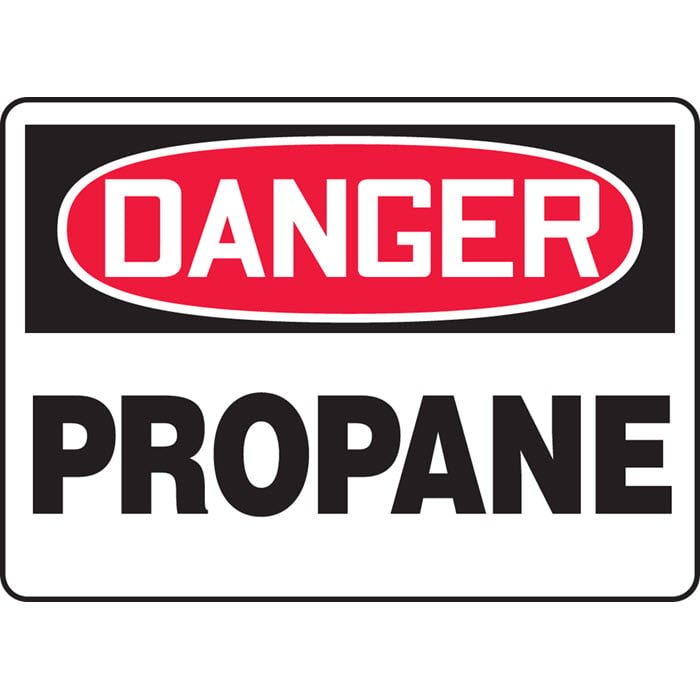 OSHA Danger Safety Sign: Propane, 10” x 14” - MCHL206VA