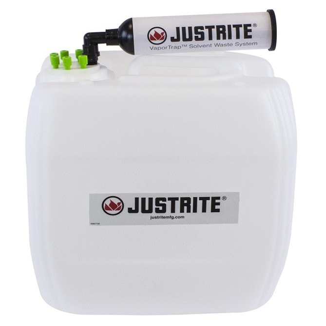 Justrite 13.5 liter VaporTrap™ UN/DOT Carboy with Filter Kit, model 12836